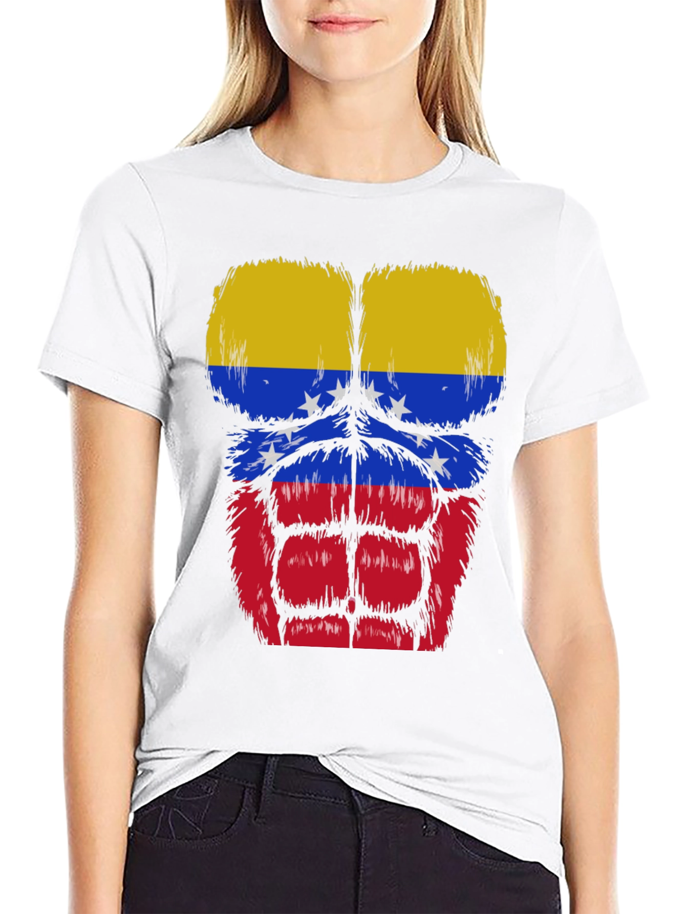 Venezuela Flag Muscle Graphic T-Shirt