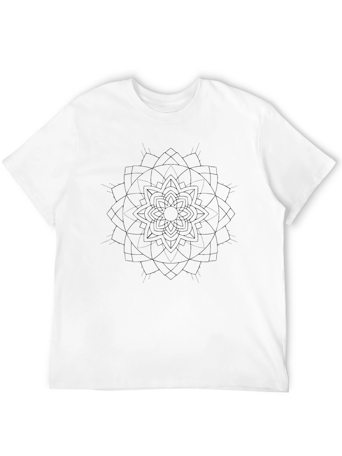 Black Mandala Graphic Tee - Stylish Mens Shirt