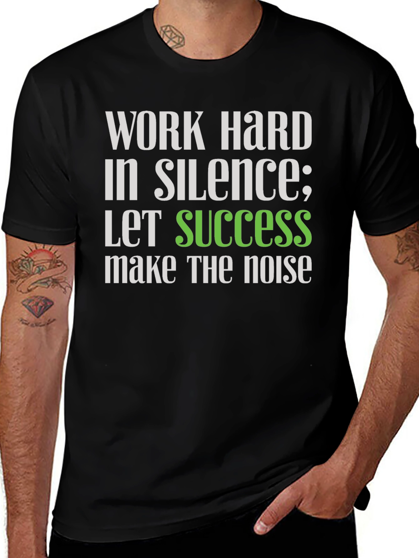 Work Hard in Silence T-Shirt - Motivational Tee