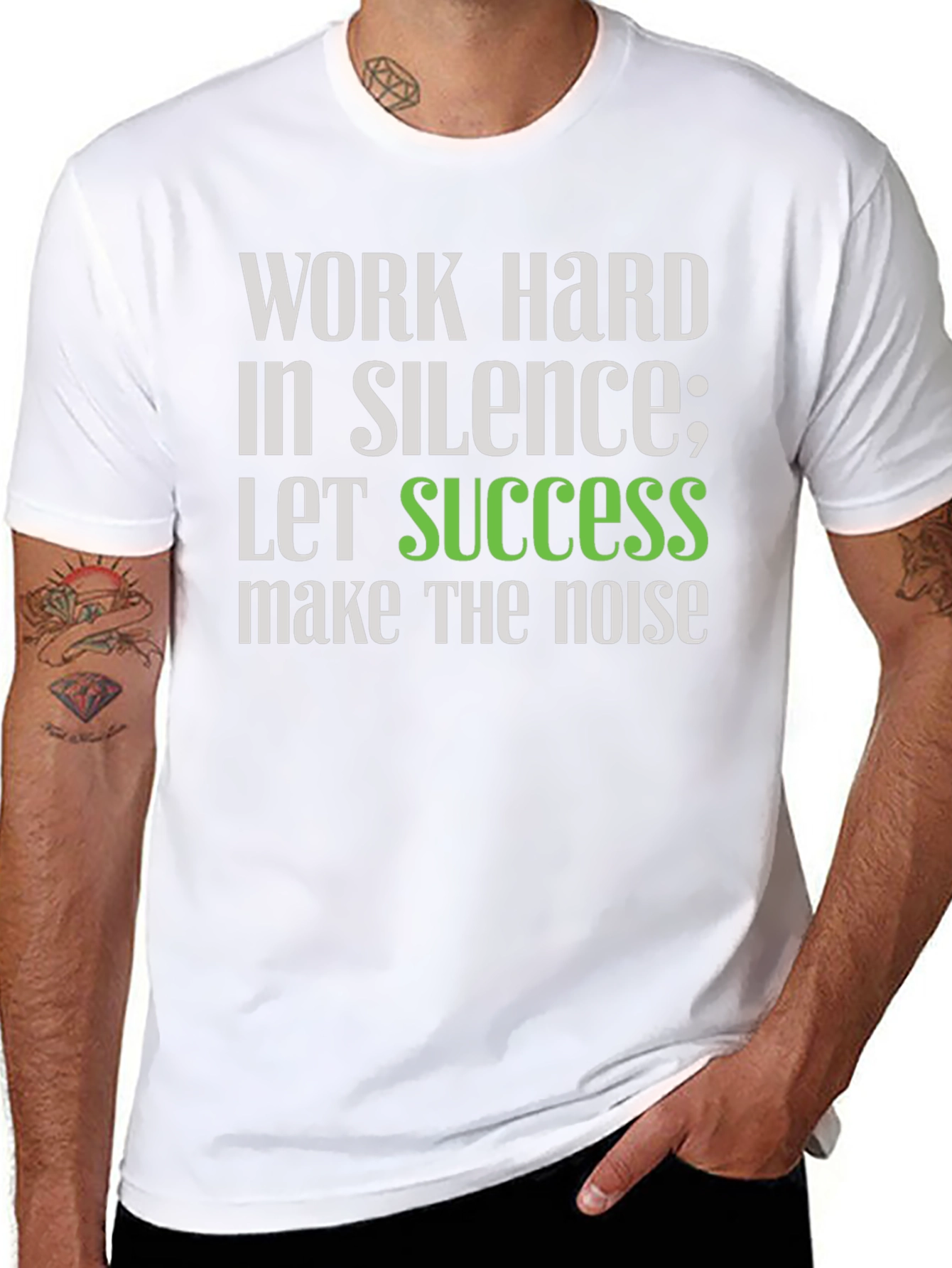 Work Hard in Silence T-Shirt - Motivational Tee