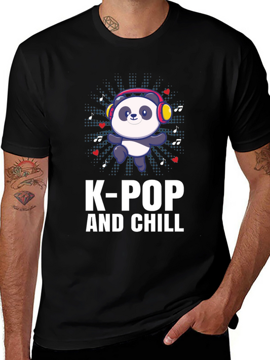 K-Pop and Chill Panda T-Shirt