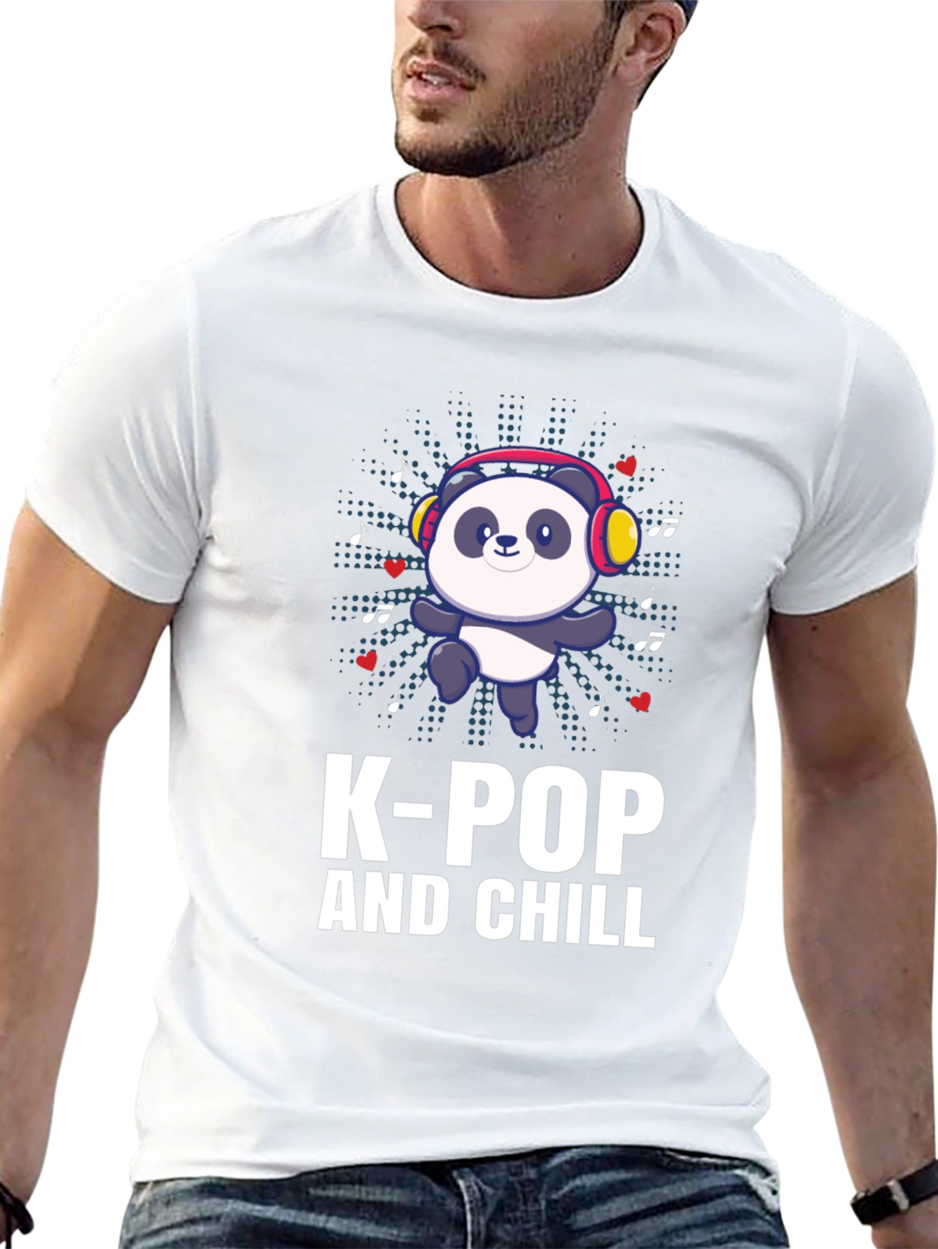 K-Pop and Chill Panda T-Shirt