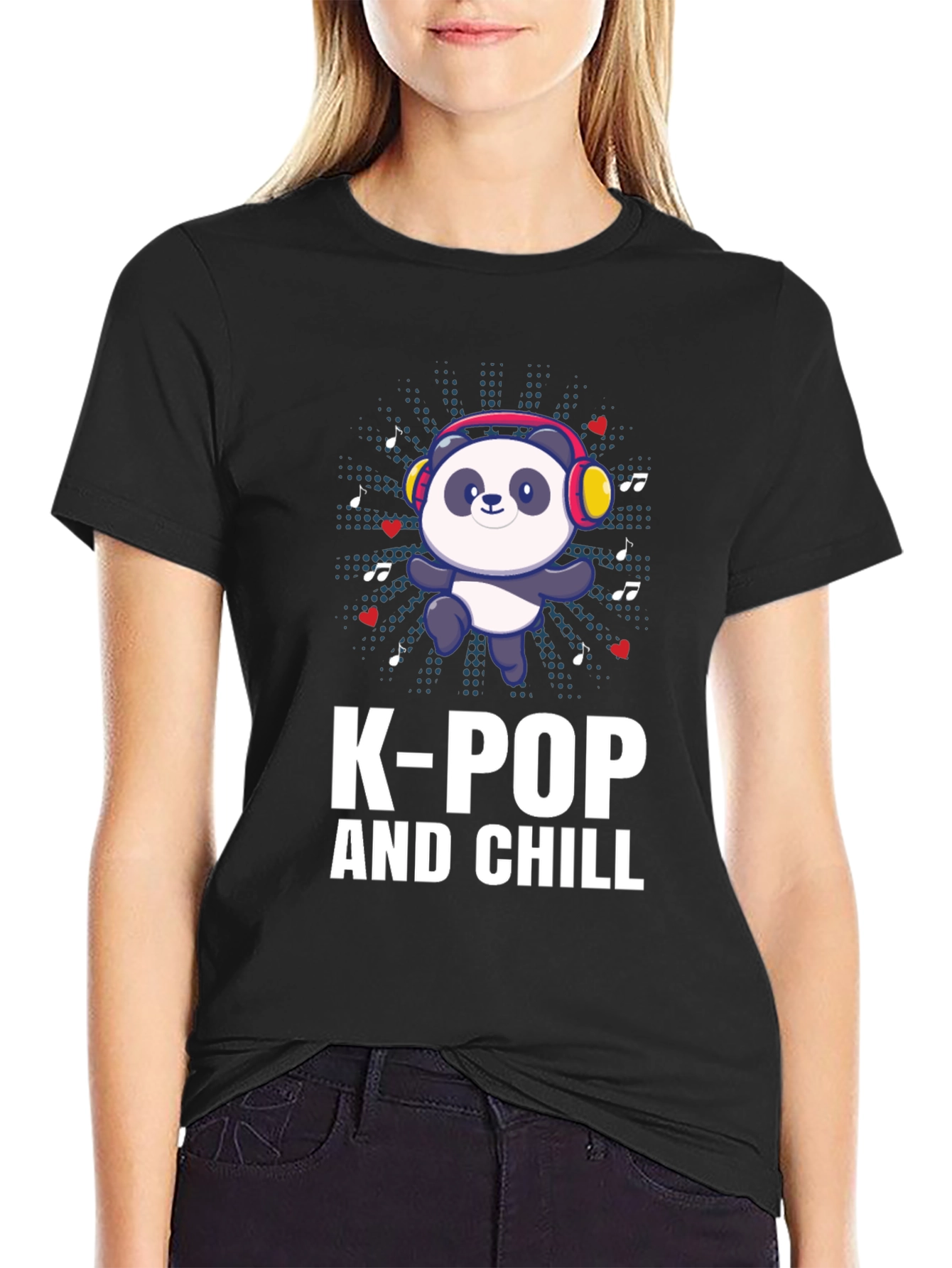 K-Pop and Chill Panda T-Shirt