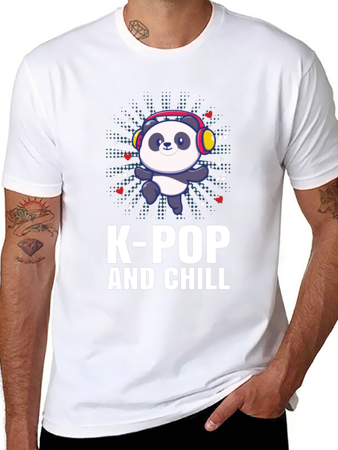 K-Pop and Chill Panda T-Shirt