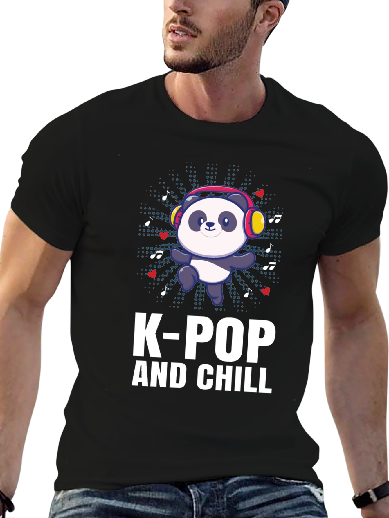 K-Pop and Chill Panda T-Shirt