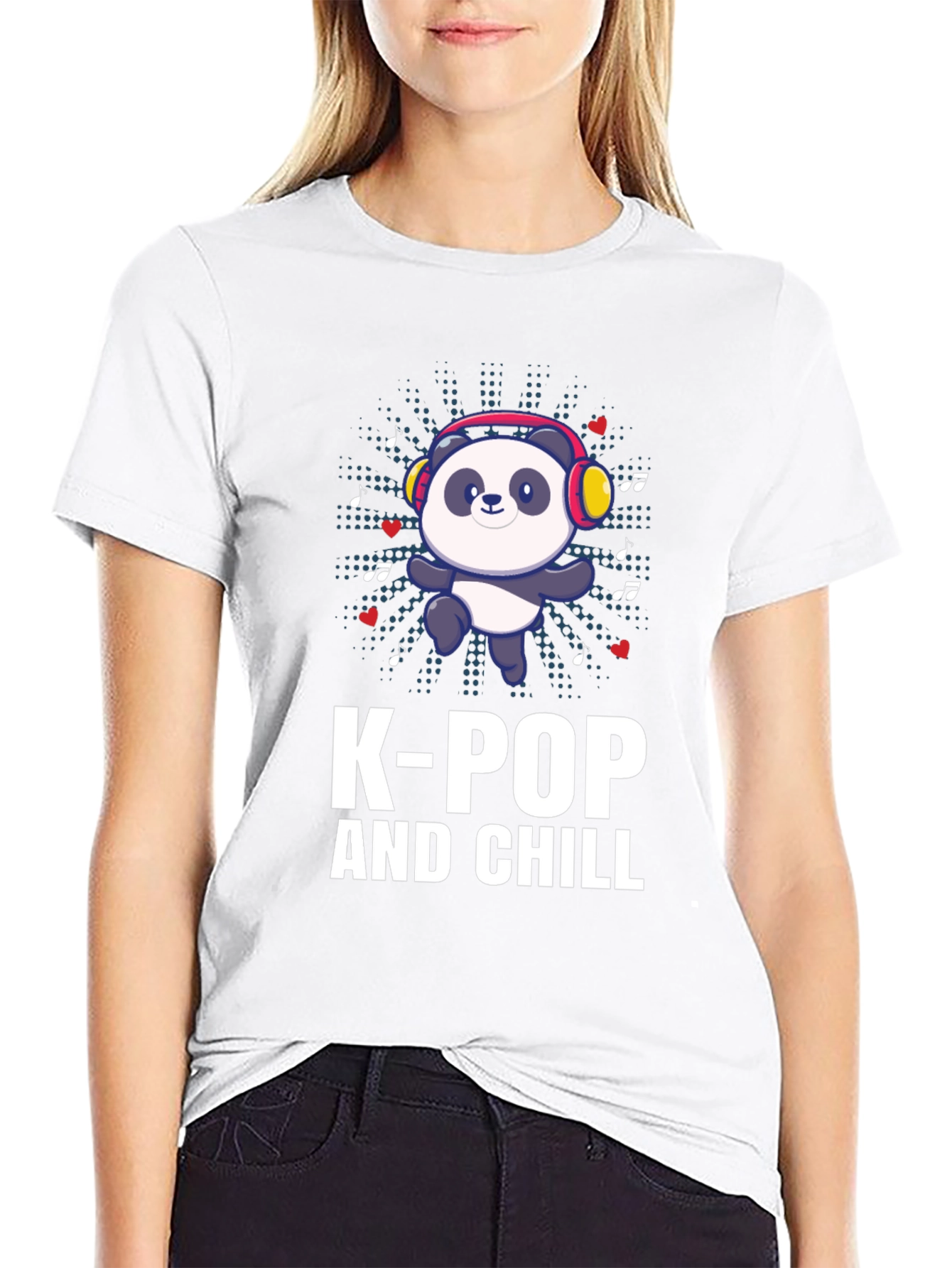K-Pop and Chill Panda T-Shirt