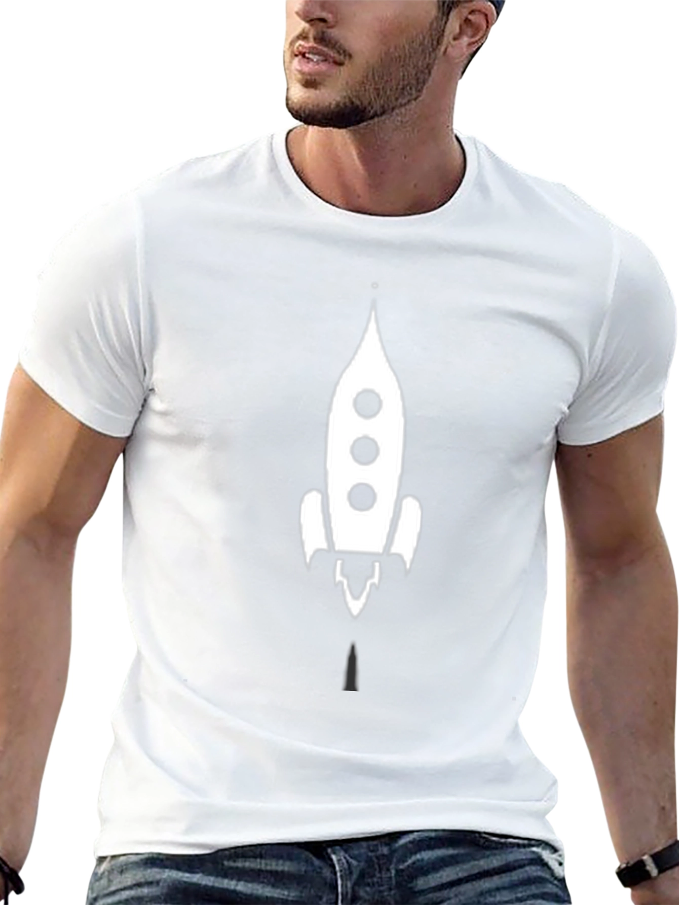 Rocket Graphic T-Shirt - Classic Black Tee