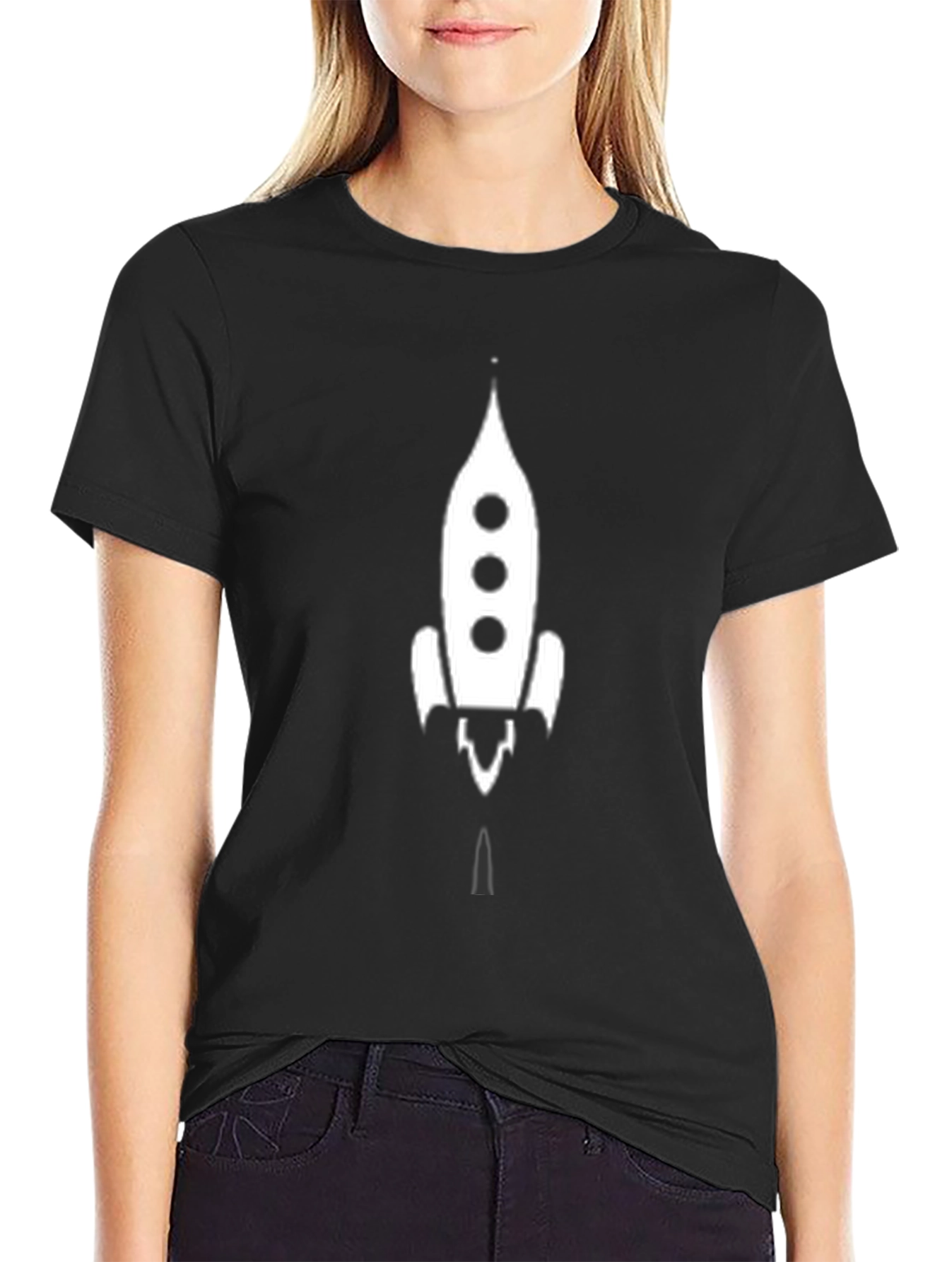 Rocket Graphic T-Shirt - Classic Black Tee