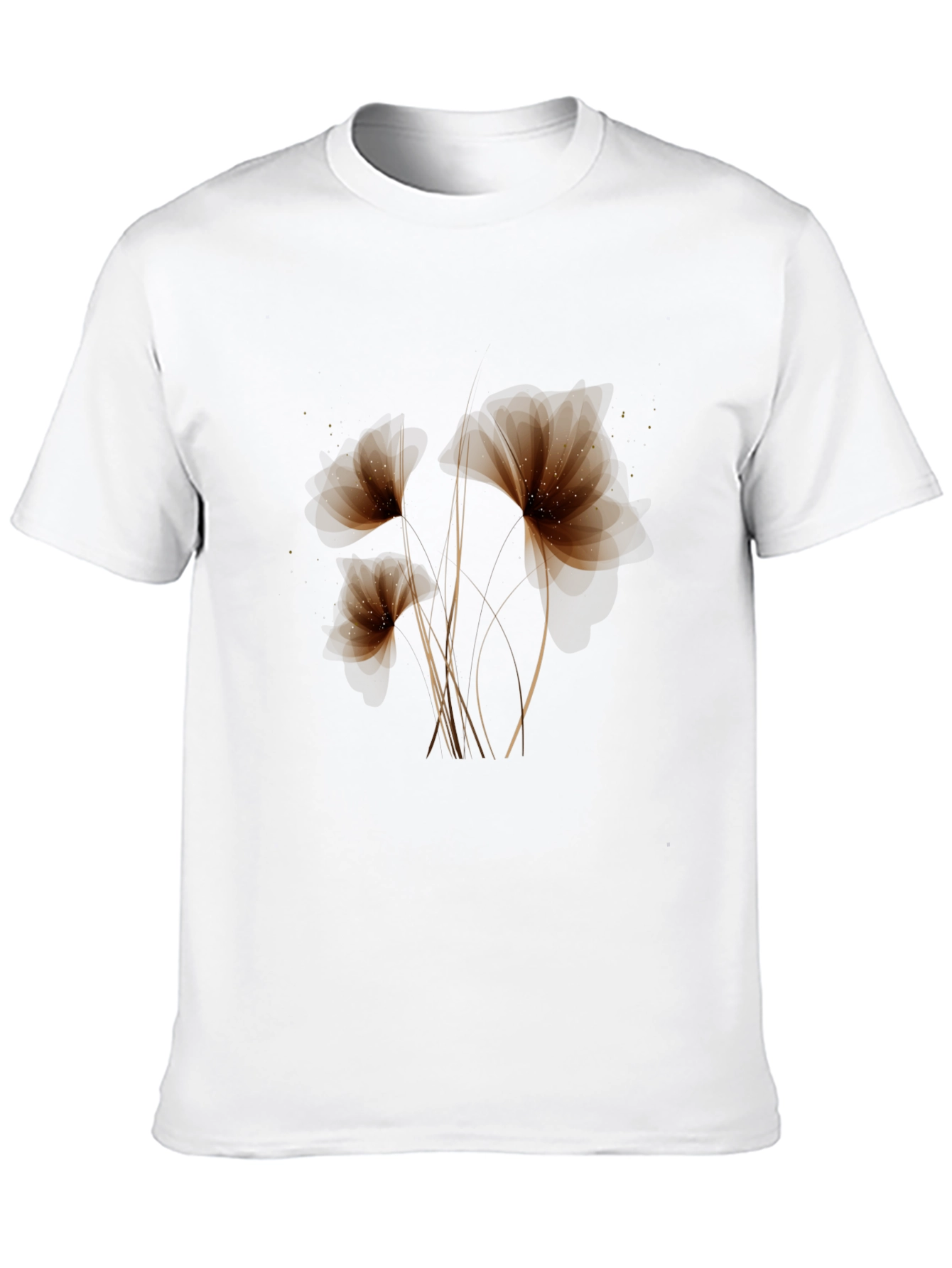 Floral Elegance: Black Graphic Tee