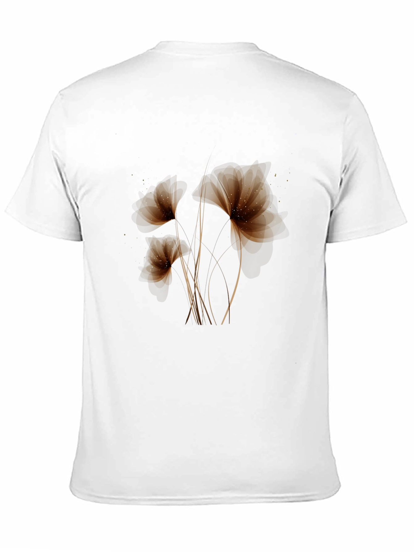 Floral Elegance: Black Graphic Tee