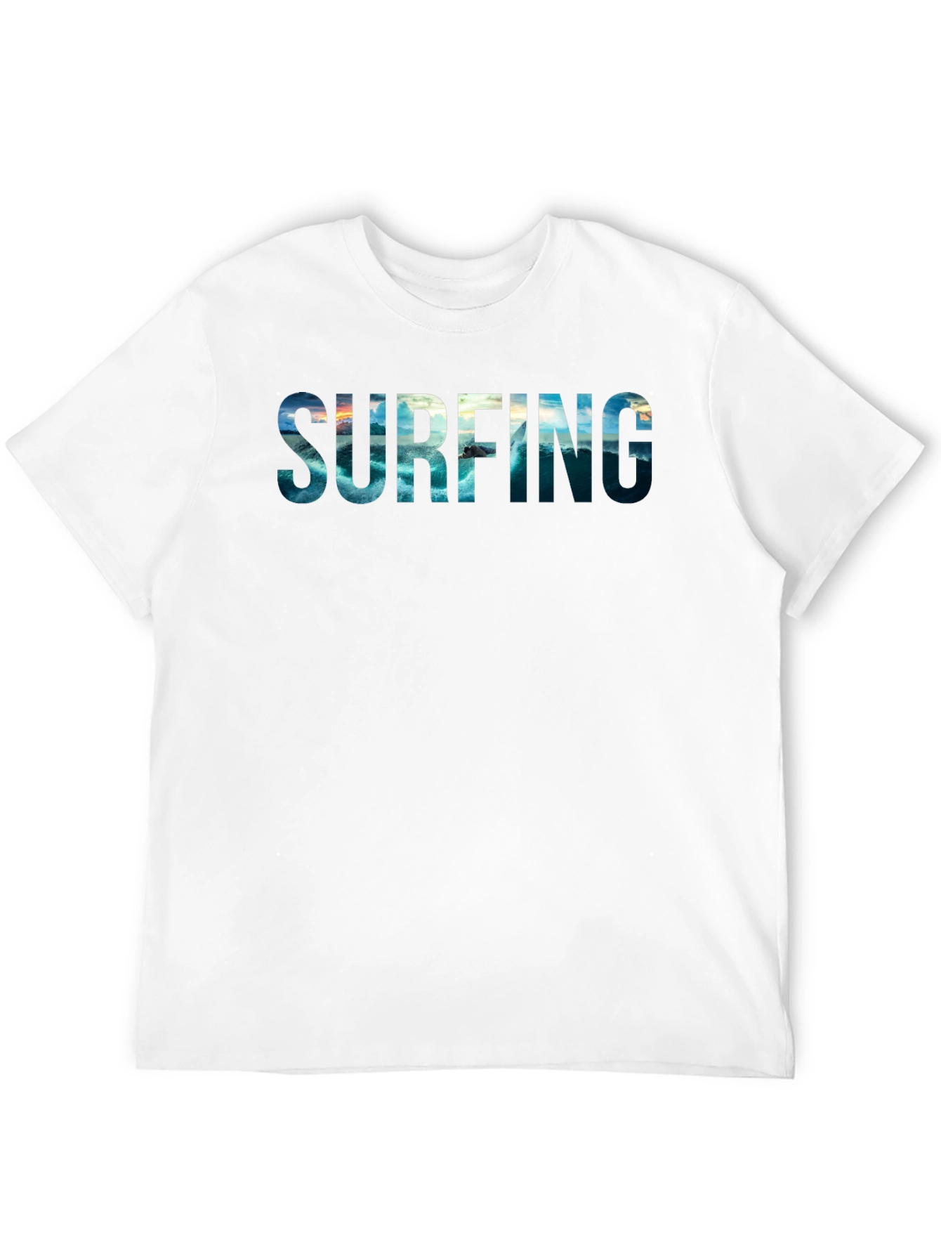 Surfing Ocean Graphic Black Tee - Cool Summer Style