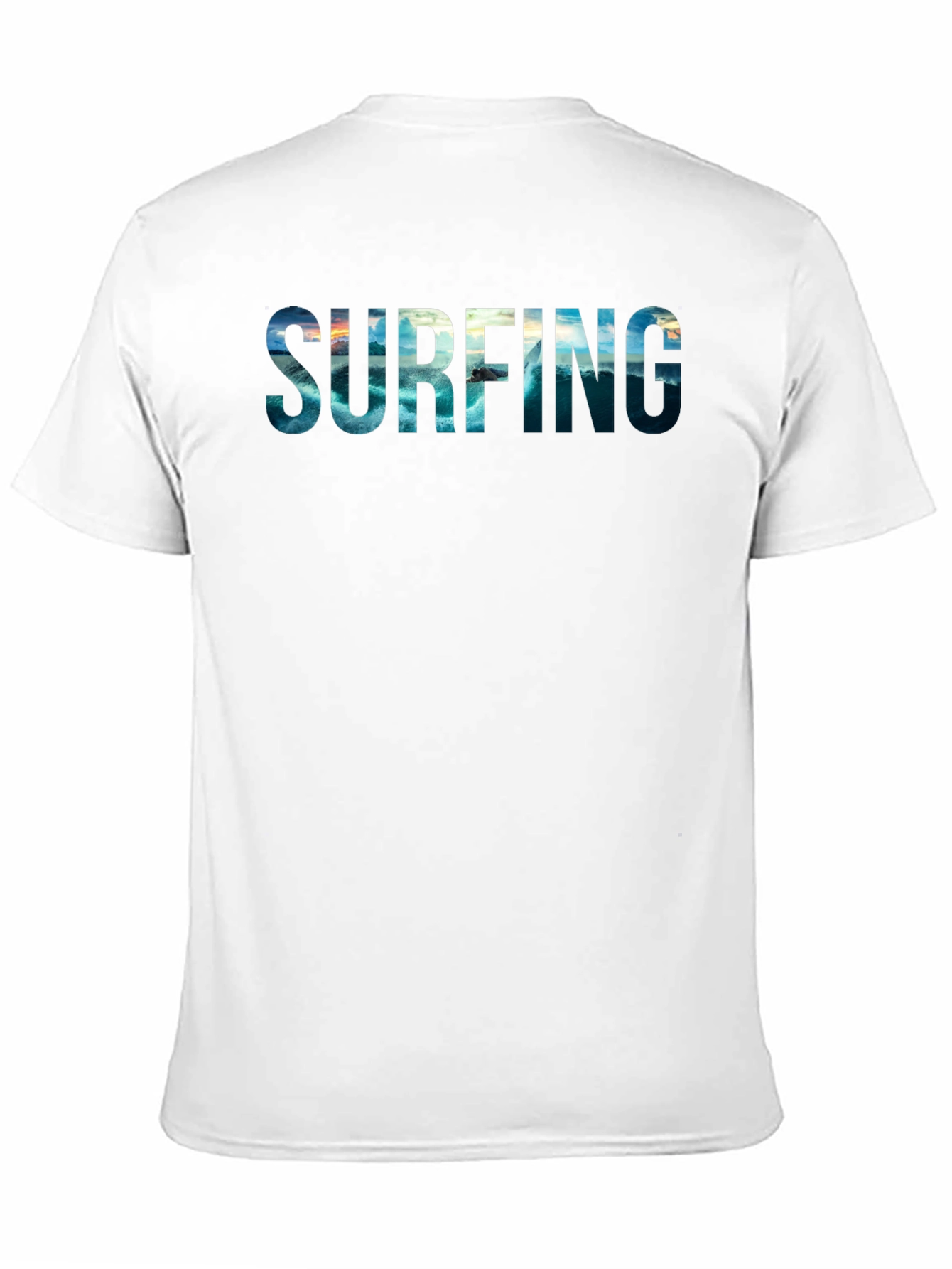 Surfing Ocean Graphic Black Tee - Cool Summer Style