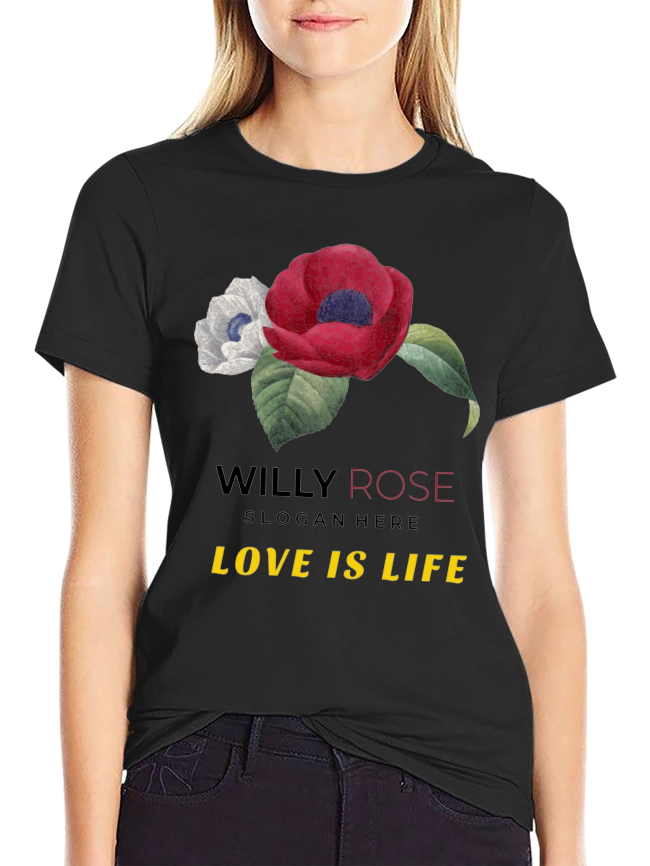 Willy Rose Love Is Life Graphic Tee