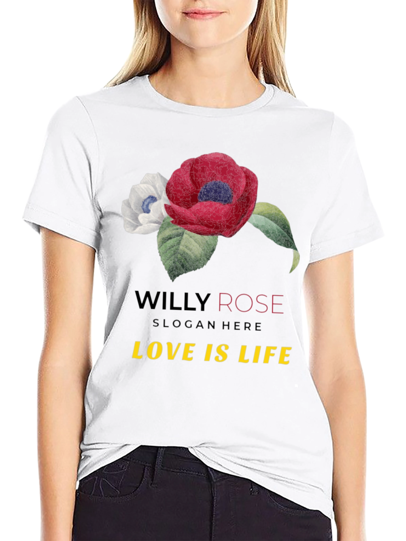 Willy Rose Love Is Life Graphic Tee