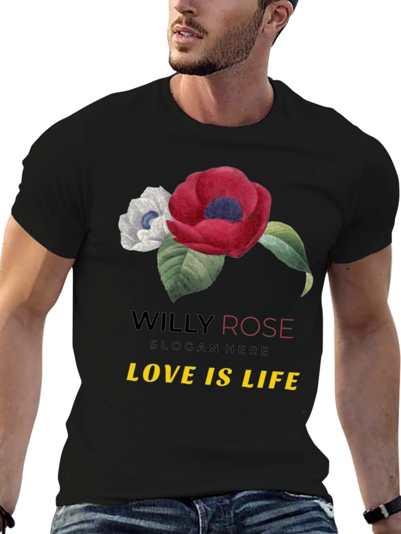 Willy Rose Love Is Life Graphic Tee