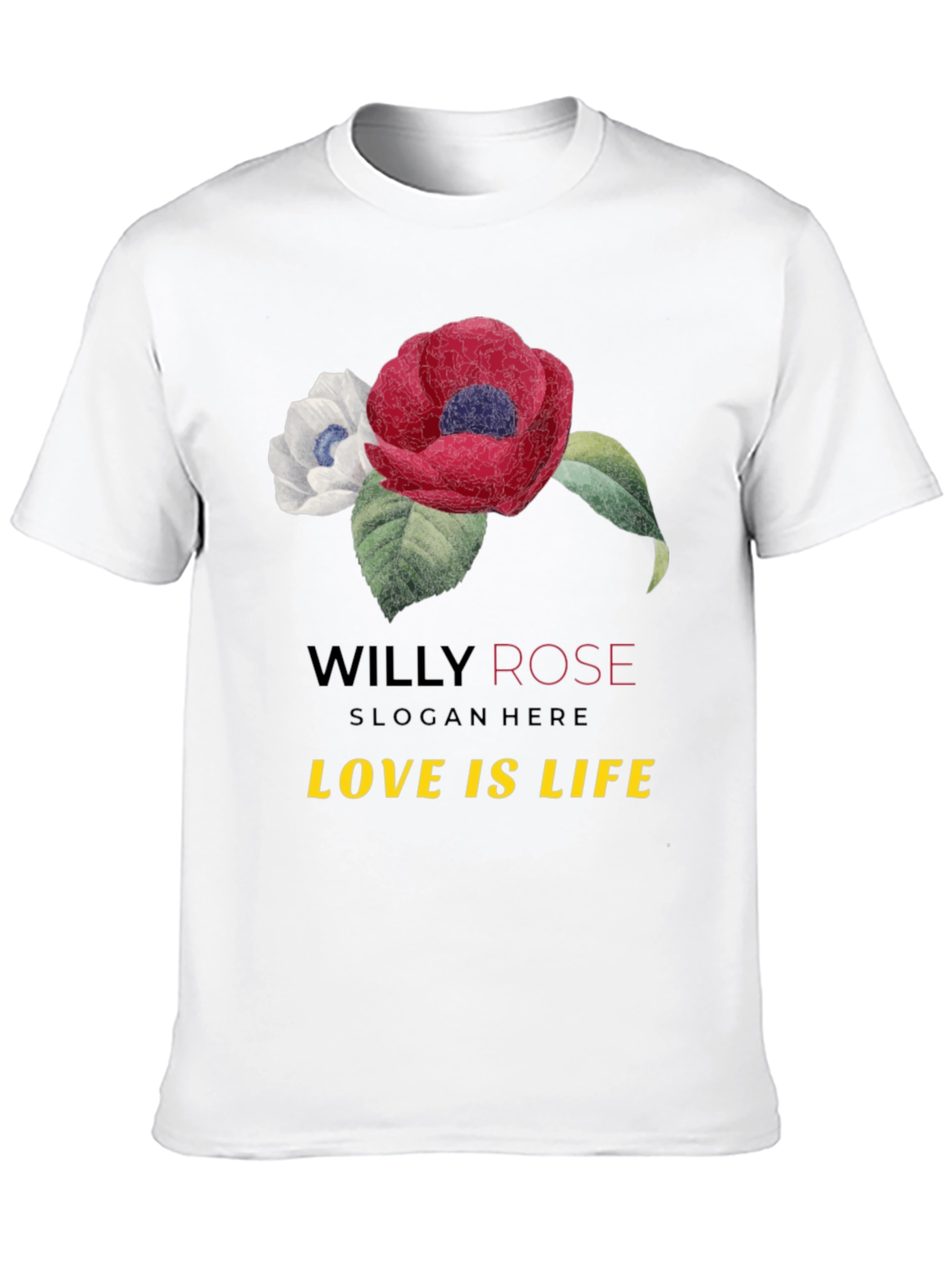 Willy Rose Love Is Life Graphic Tee