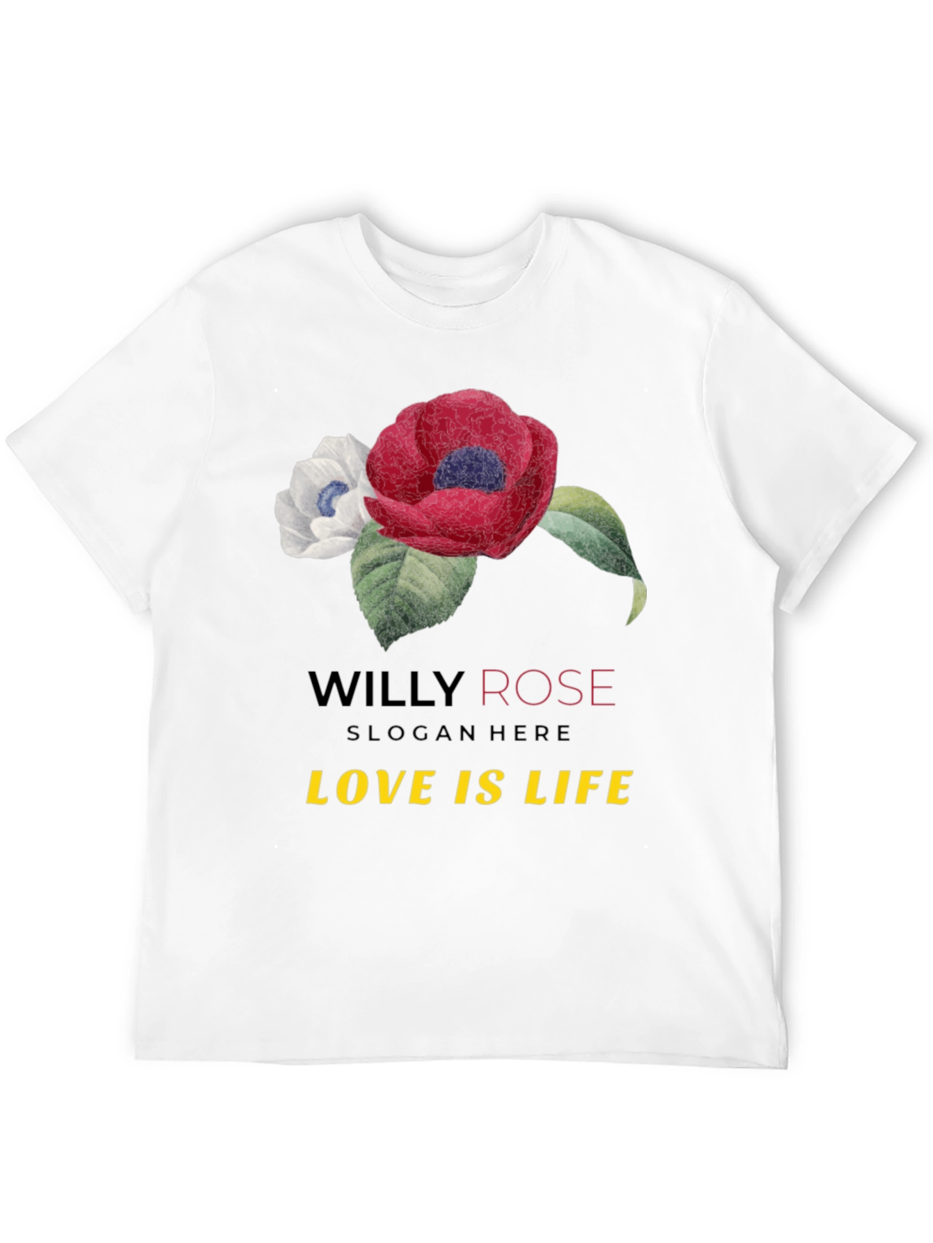Willy Rose Love Is Life Graphic Tee