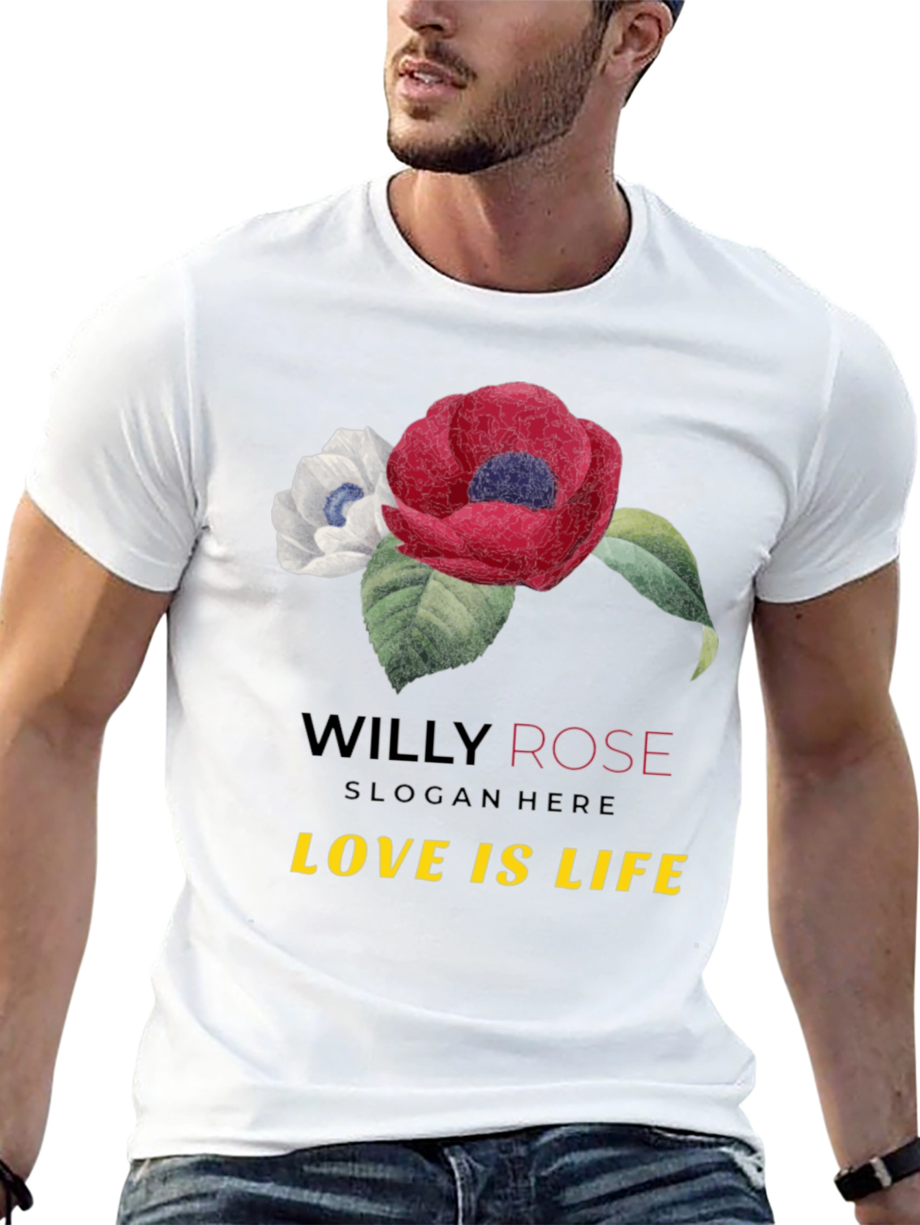 Willy Rose Love Is Life Graphic Tee