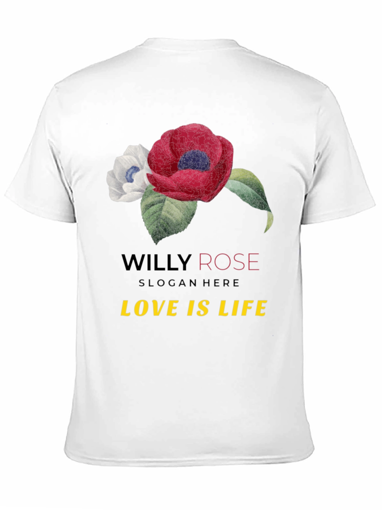 Willy Rose Love Is Life Graphic Tee