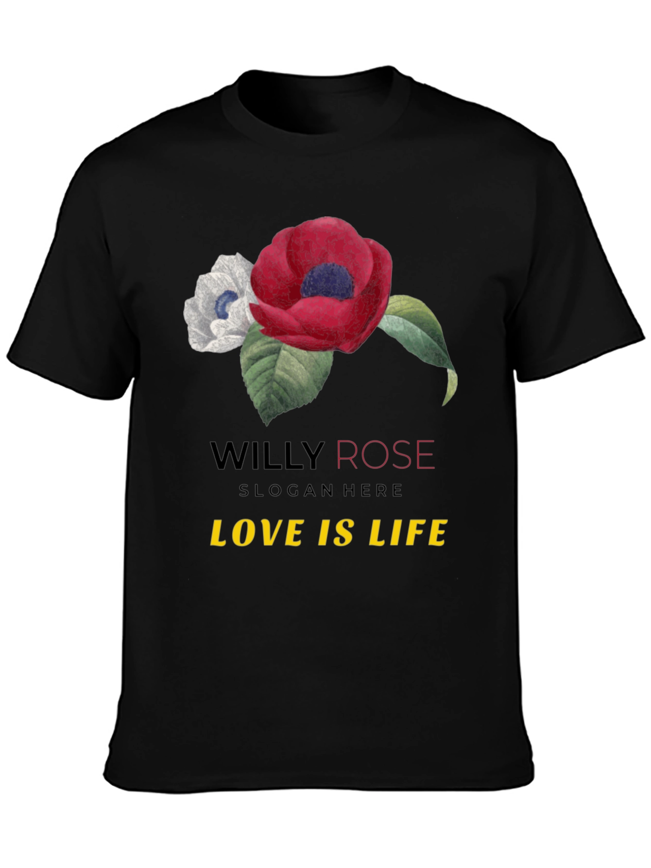 Willy Rose Love Is Life Graphic Tee
