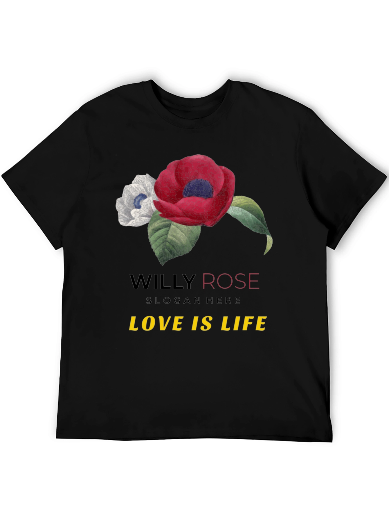 Willy Rose Love Is Life Graphic Tee