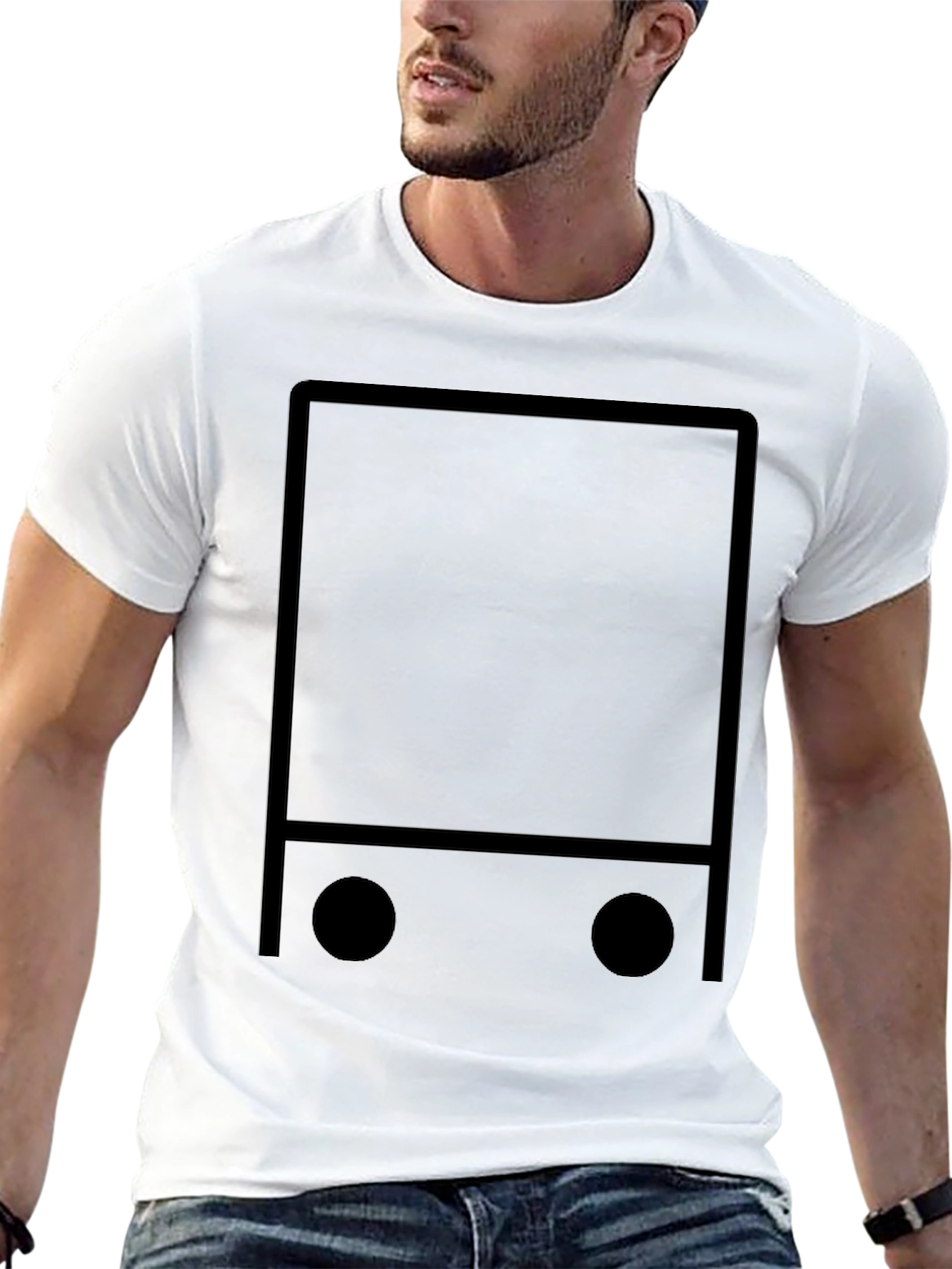 Modern Minimalist Graphic Tee - Black