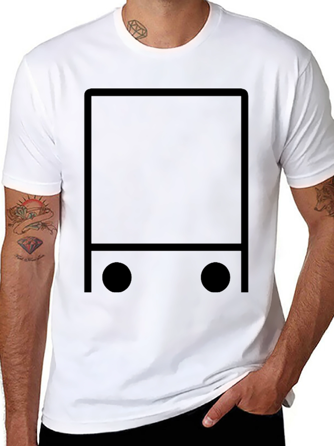 Modern Minimalist Graphic Tee - Black