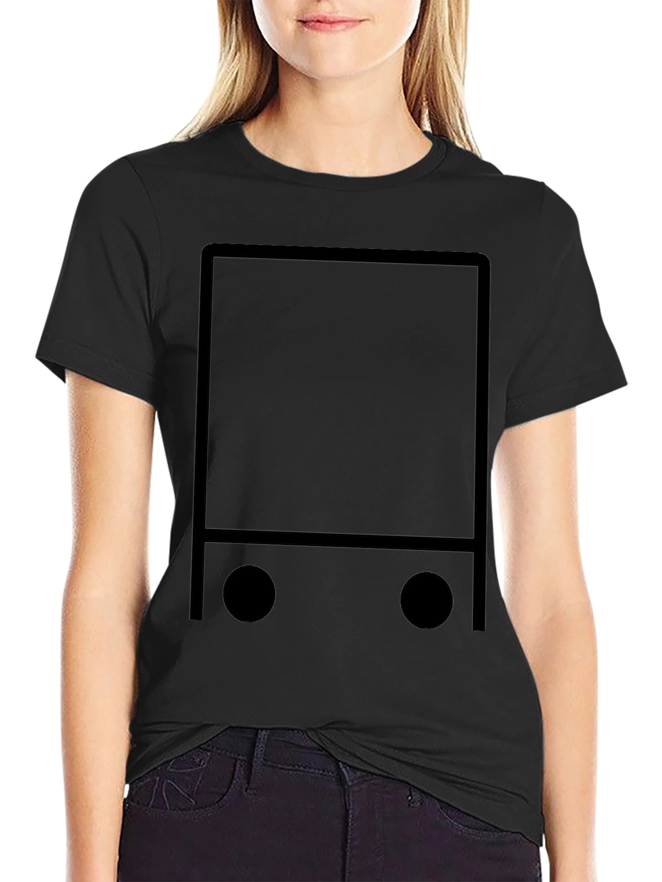 Modern Minimalist Graphic Tee - Black