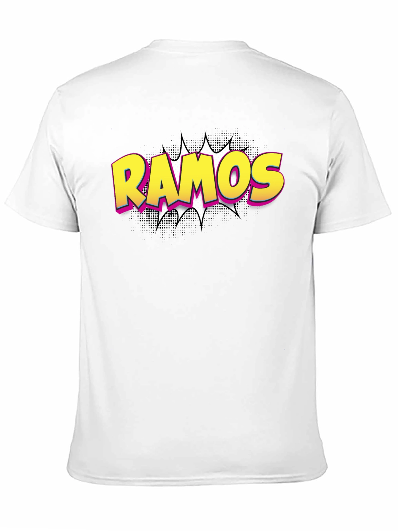 Ramos Comic Book Style T-Shirt - Black Cotton Tee