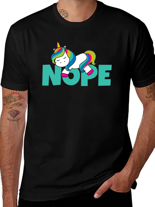 Unicorn NOPE T-Shirt - Funny Sleepy Graphic Tee