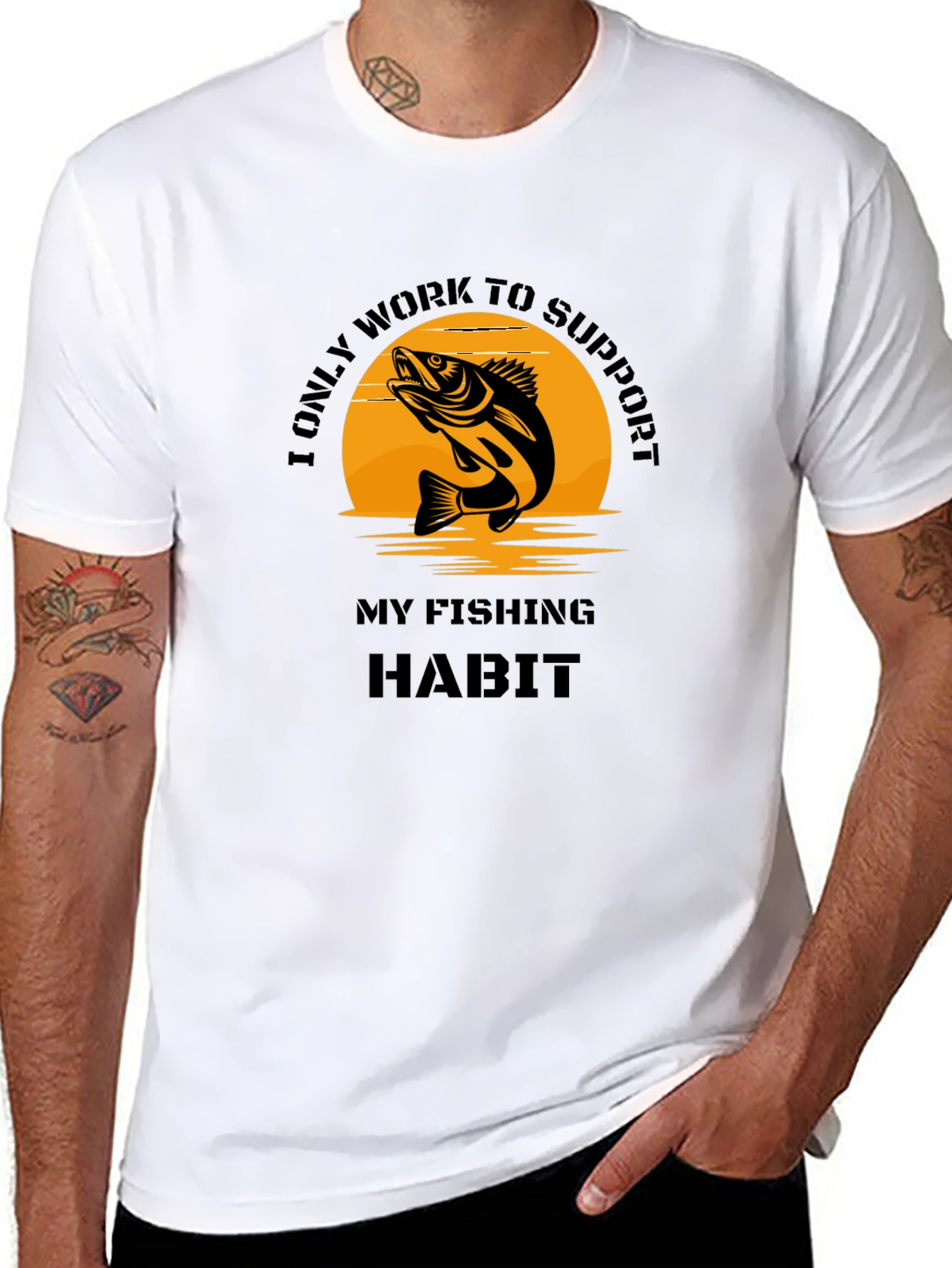 Fishing Habit T-Shirt - Novelty Graphic Tee