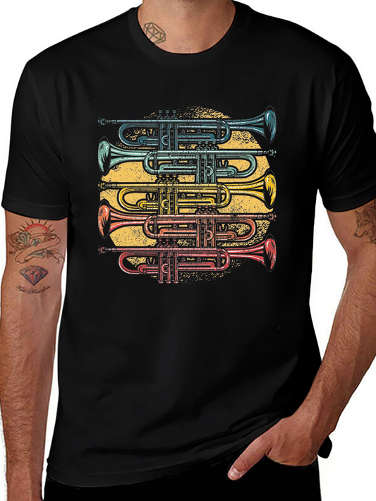 Trumpet Stack Graphic T-Shirt