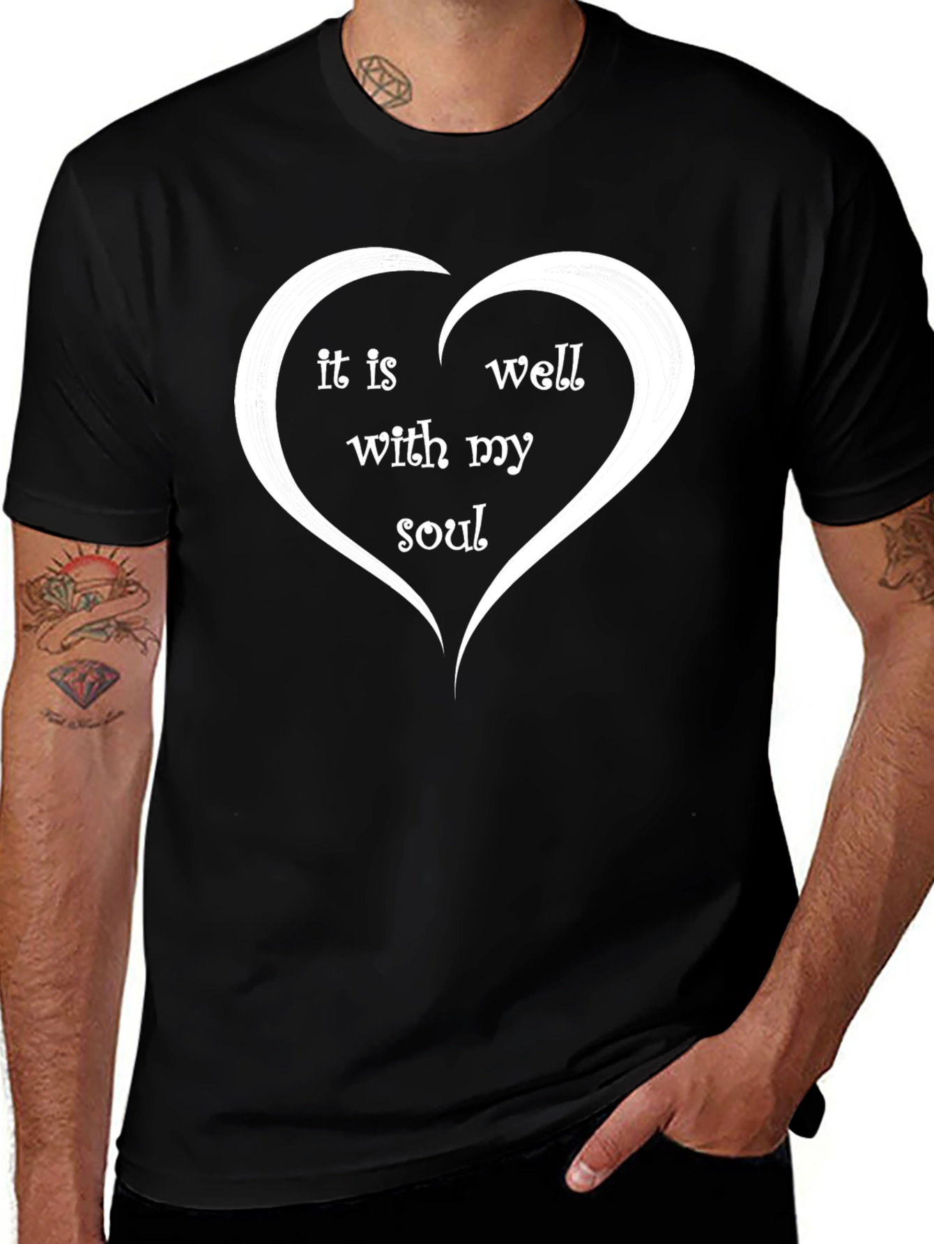 It Is Well With My Soul Heart T-Shirt