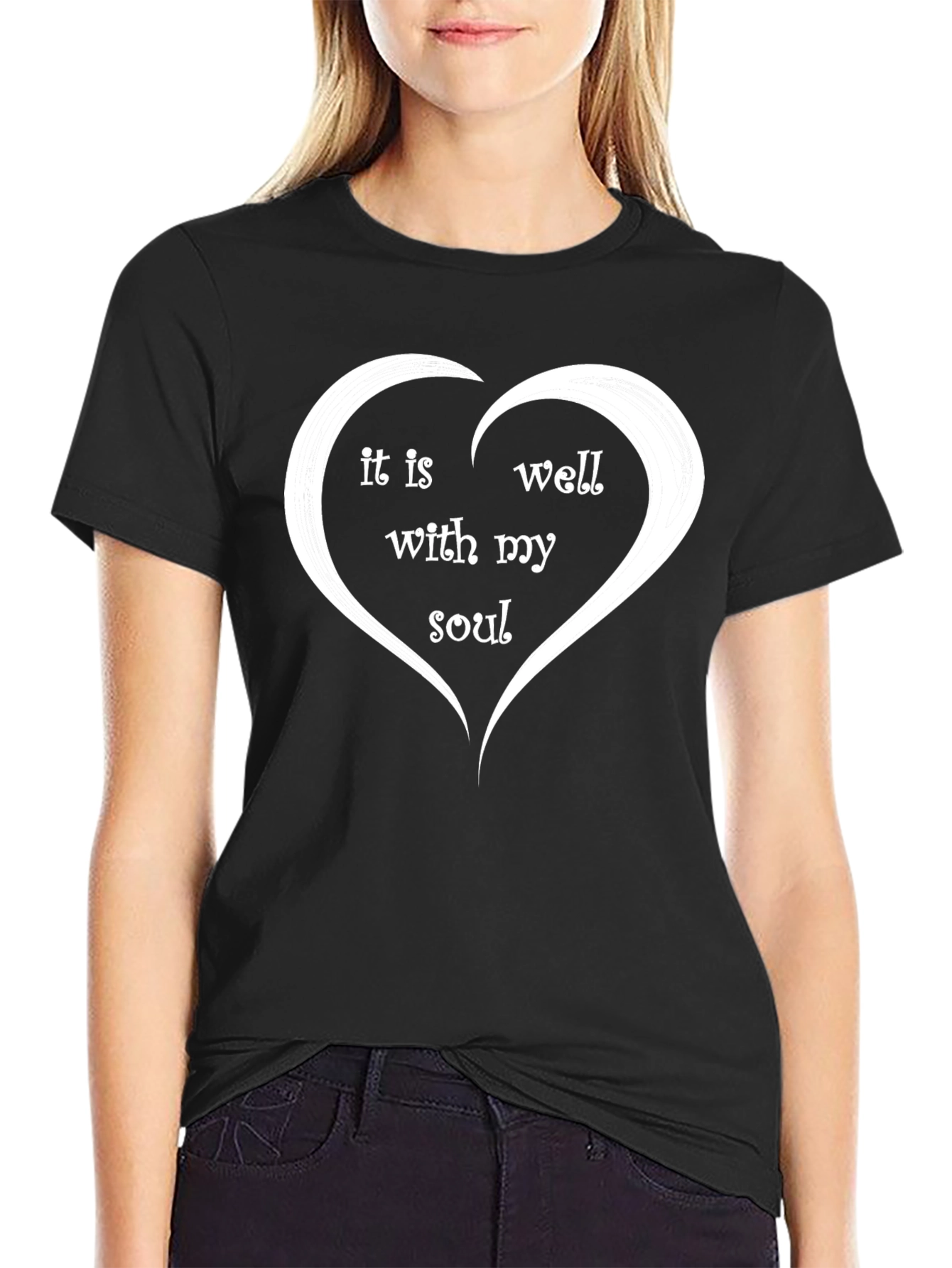 It Is Well With My Soul Heart T-Shirt