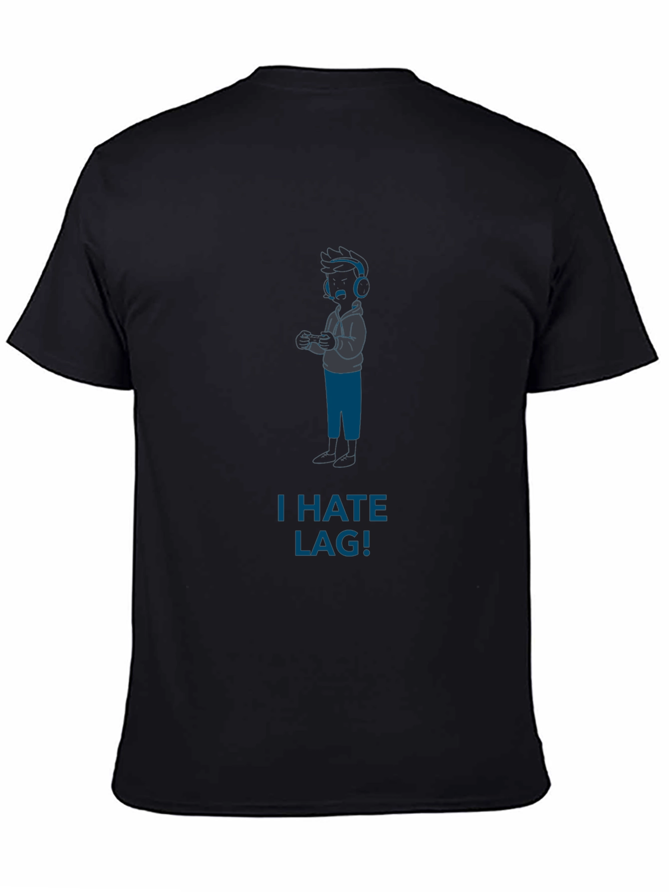 I Hate Lag! Gamer T-Shirt - Black