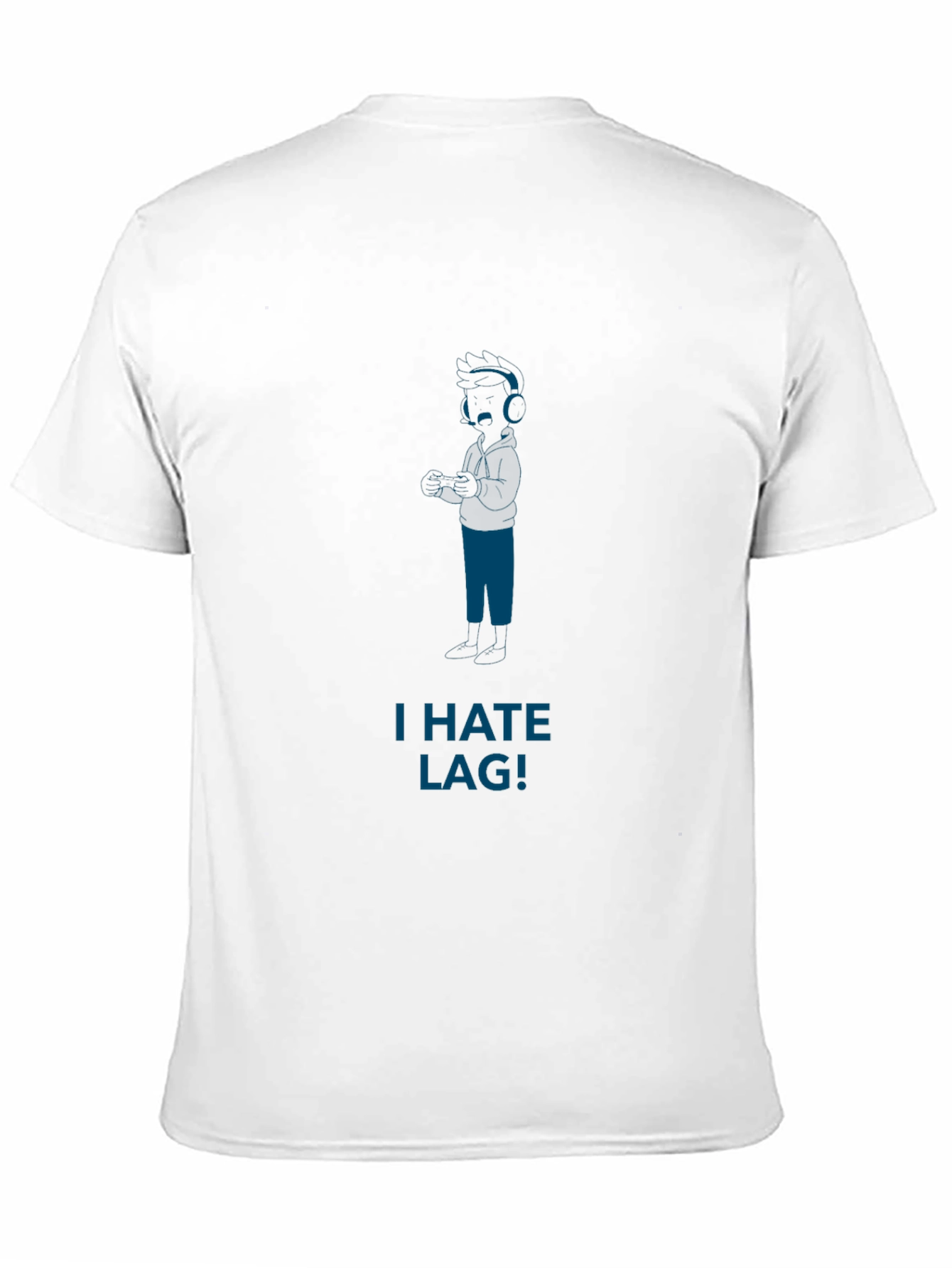 I Hate Lag! Gamer T-Shirt - Black