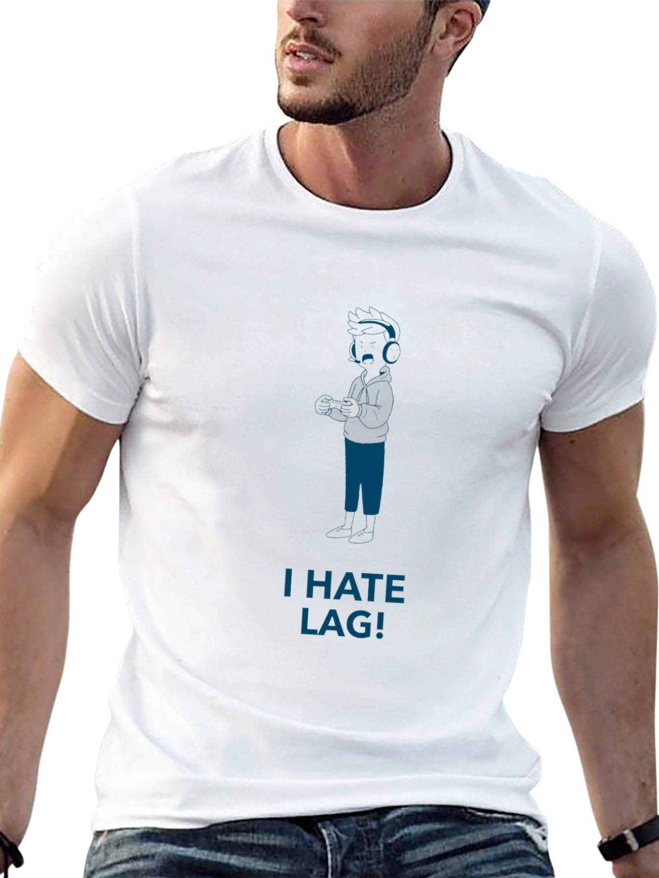 I Hate Lag! Gamer T-Shirt - Black