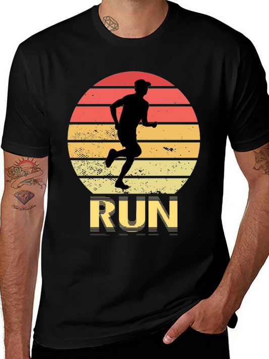 Retro Runner Graphic Tee - Vintage Style