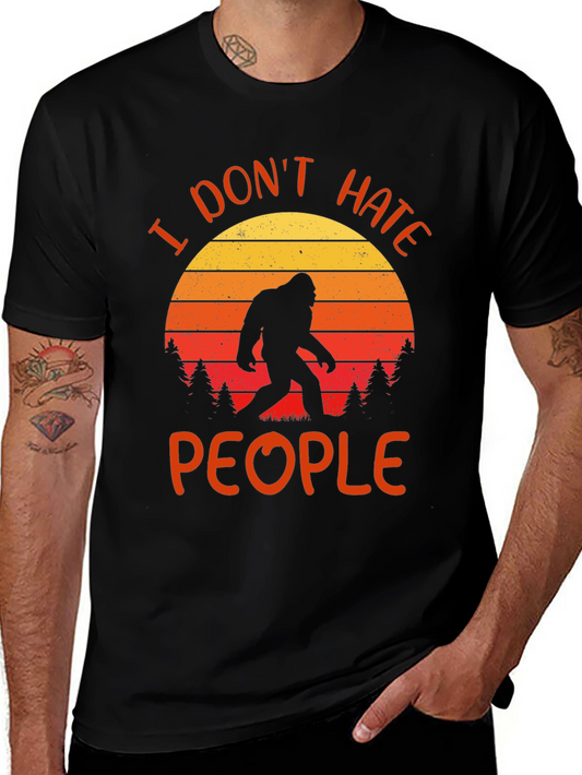 I Dont Hate People Bigfoot Graphic Tee
