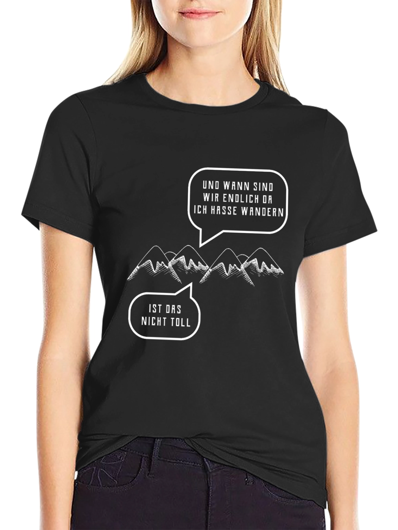 Hiking Humor T-Shirt: Ich Hasse Wandern