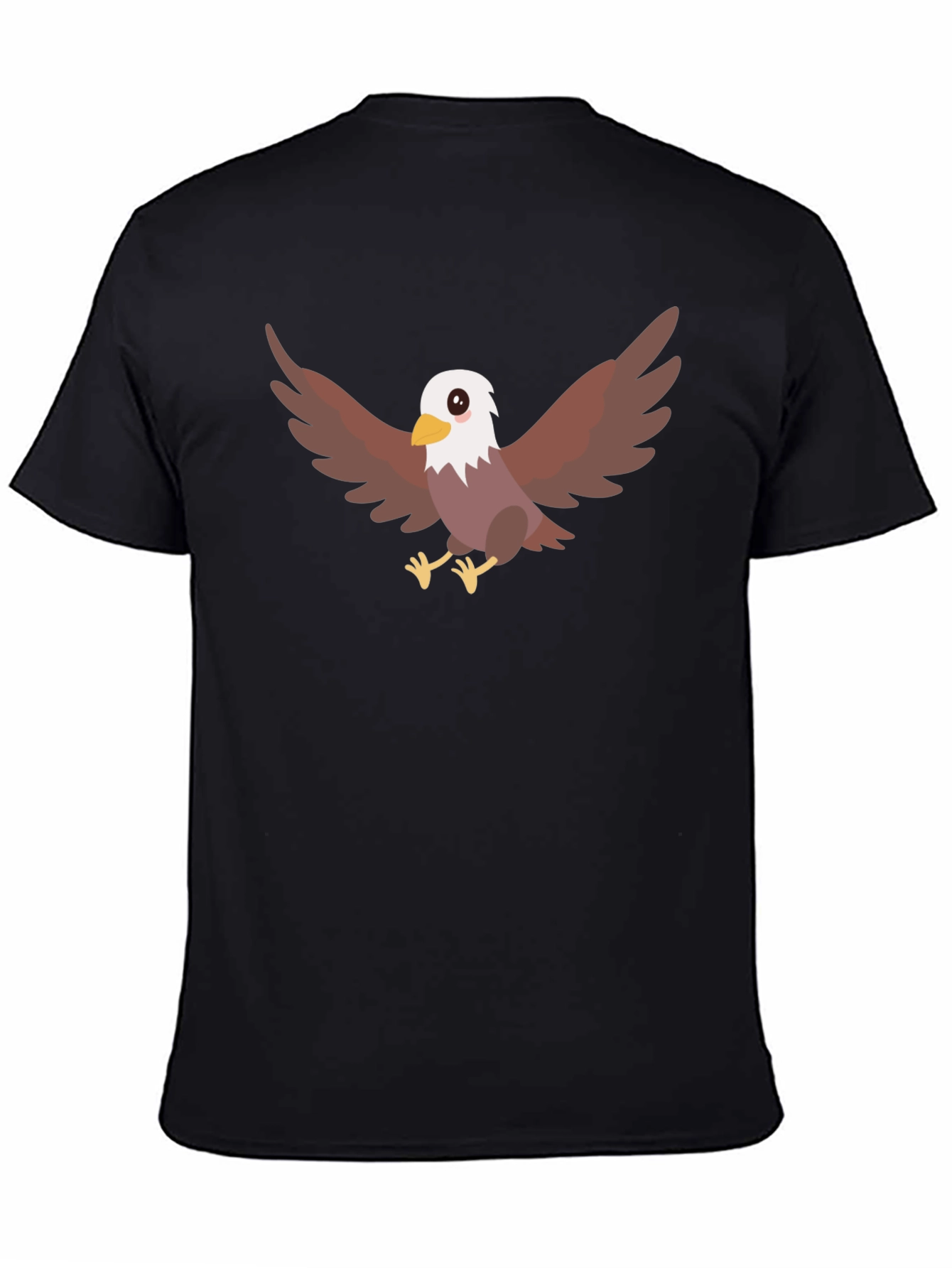Cool Eagle Cartoon Black T-Shirt