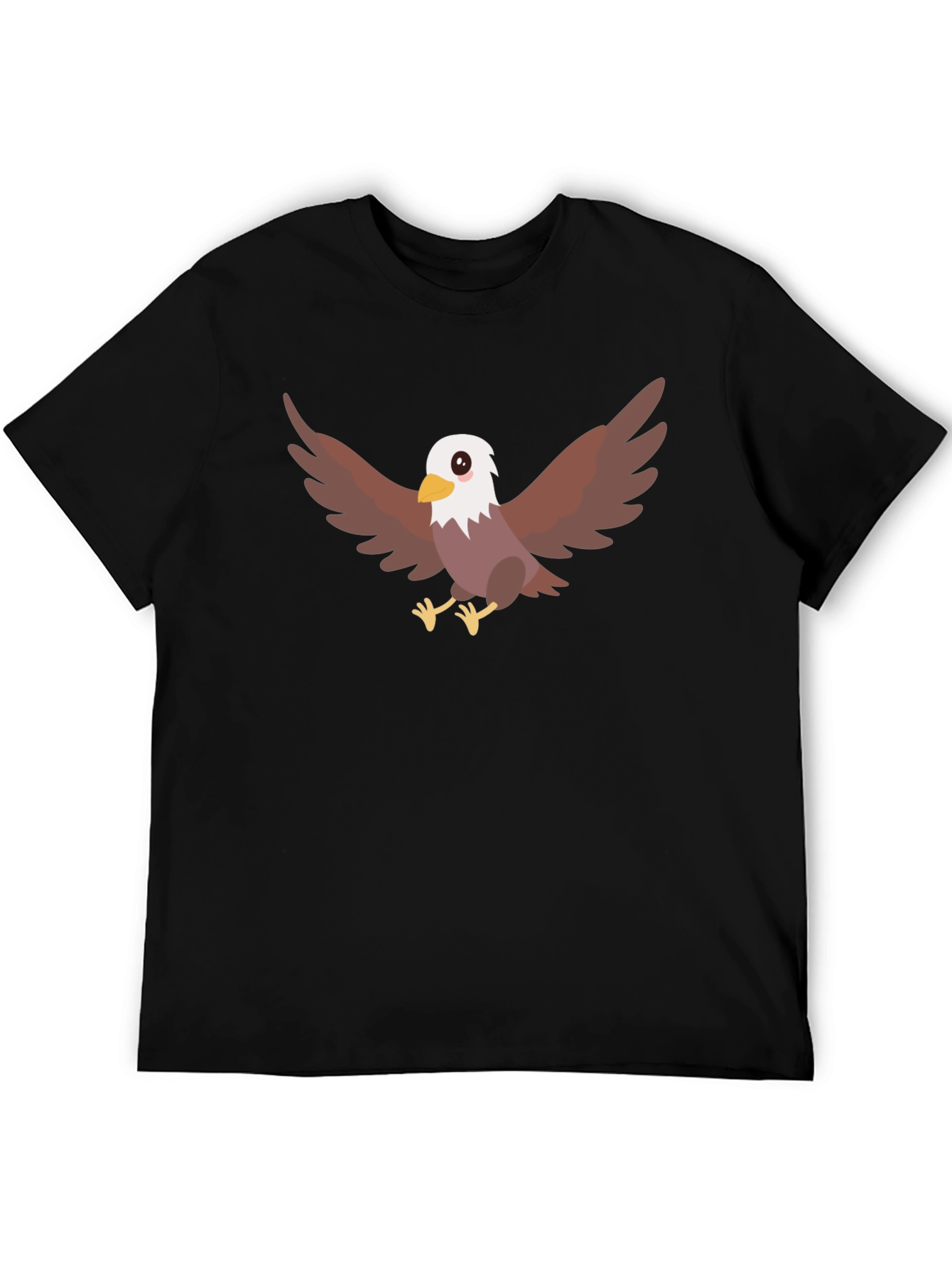 Cool Eagle Cartoon Black T-Shirt