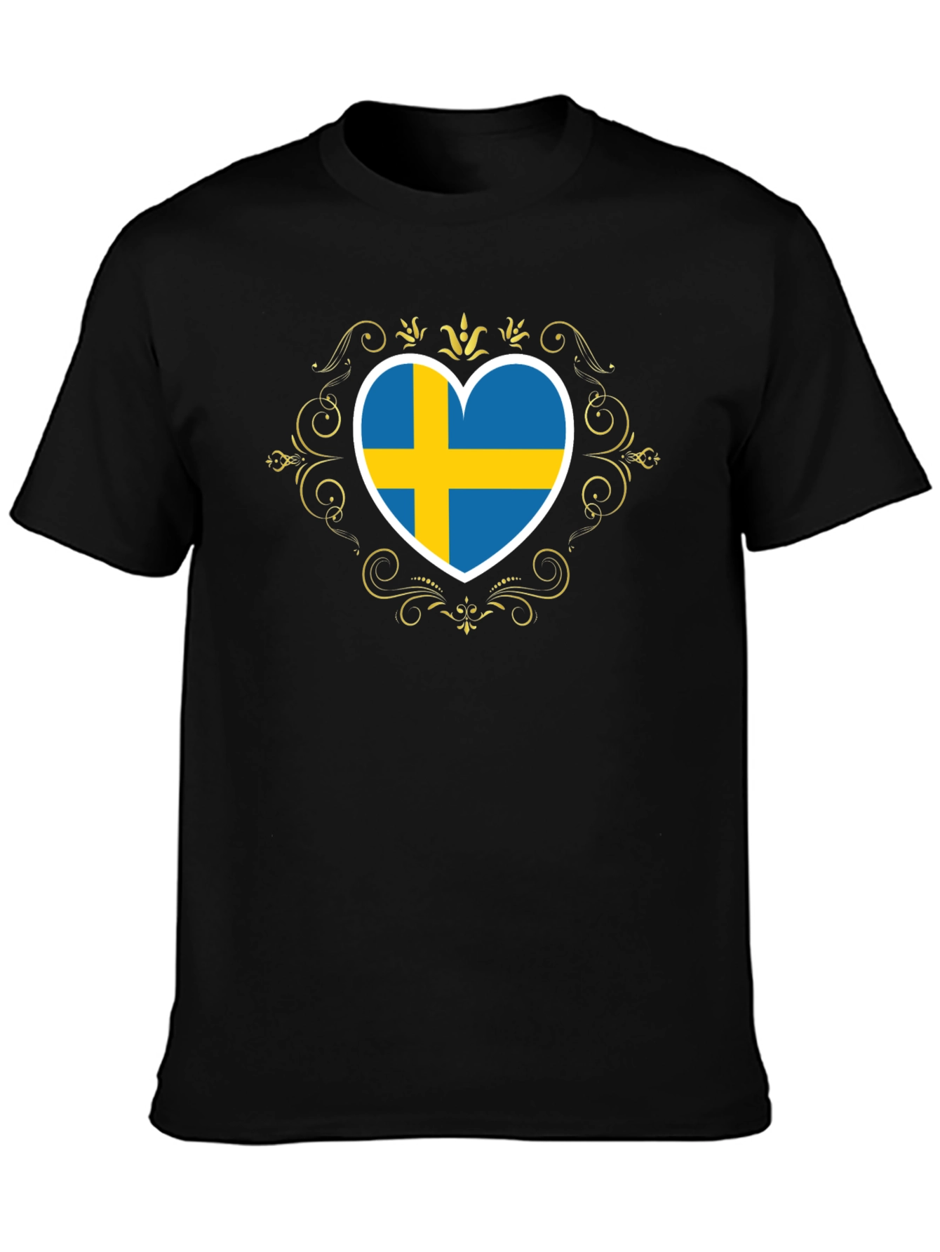 Sweden Flag Heart T-Shirt