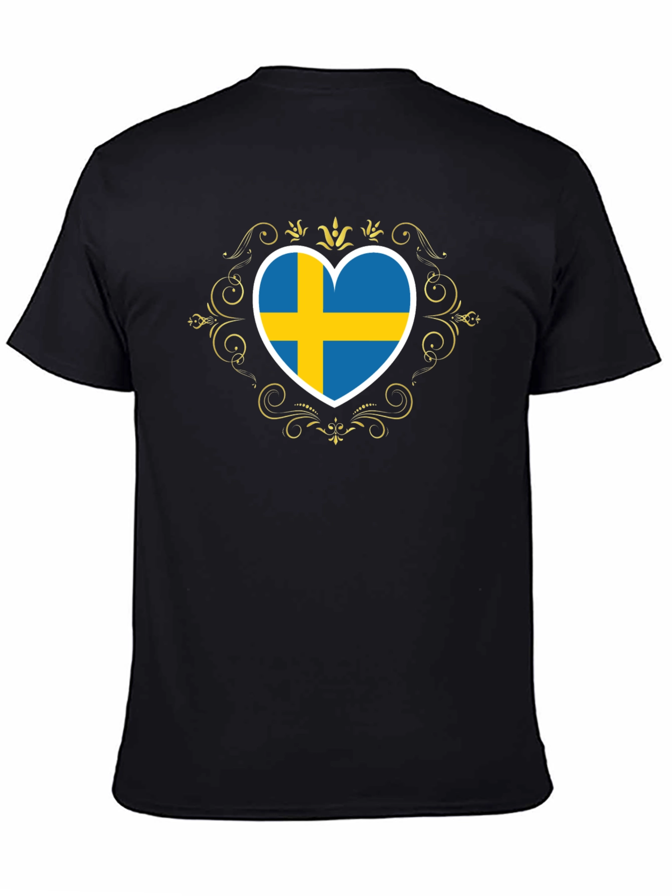 Sweden Flag Heart T-Shirt