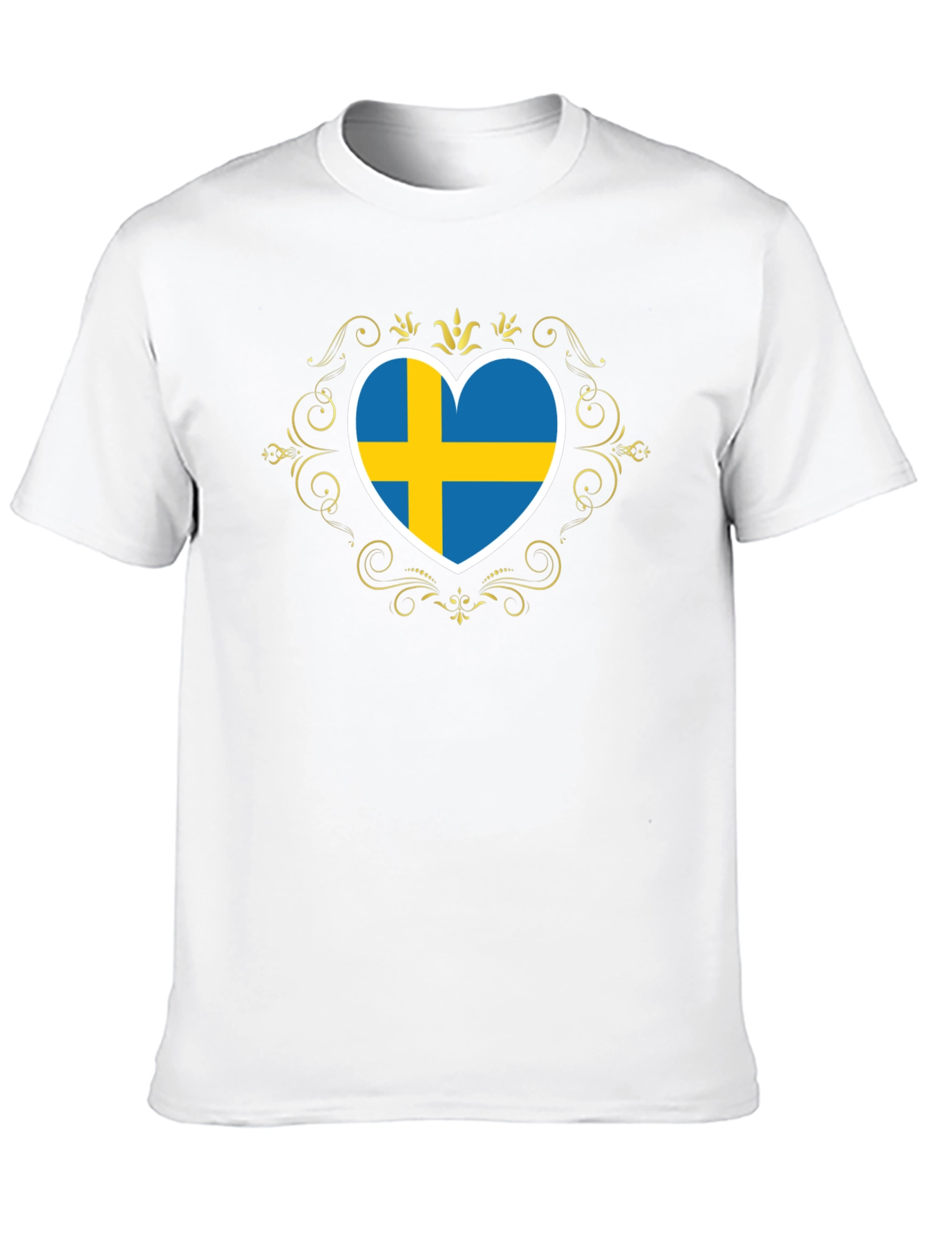Sweden Flag Heart T-Shirt