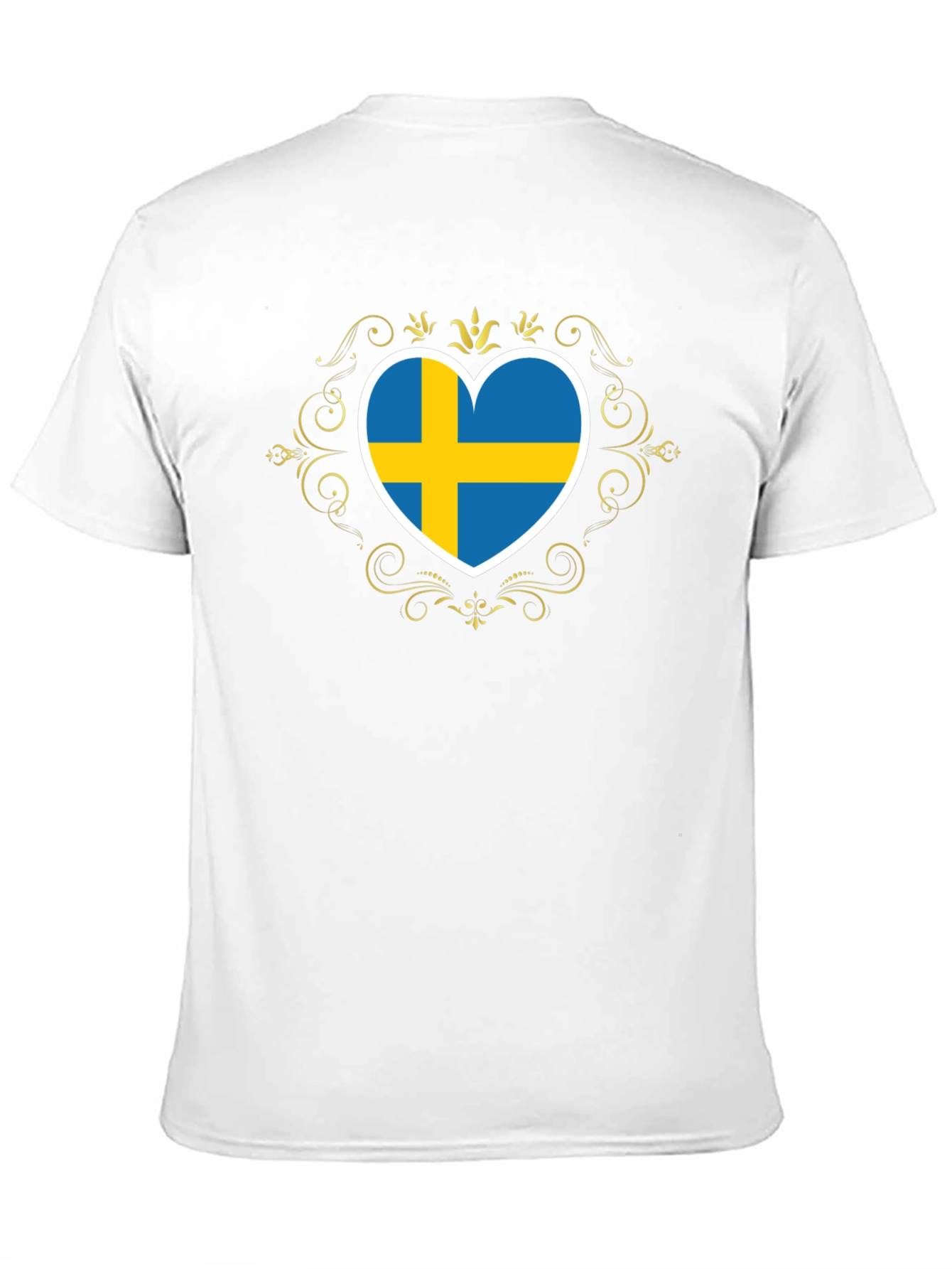 Sweden Flag Heart T-Shirt