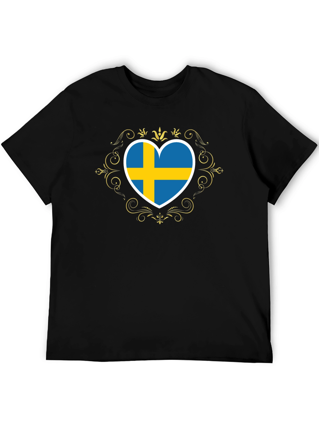 Sweden Flag Heart T-Shirt
