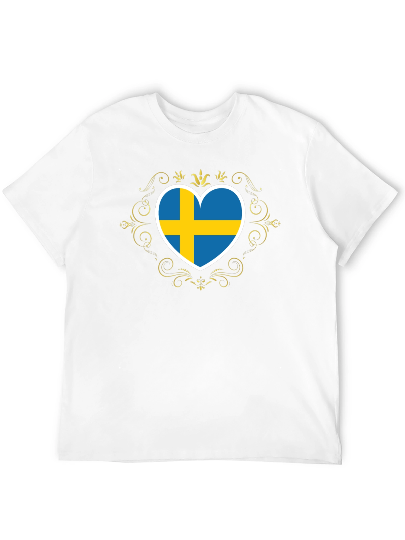 Sweden Flag Heart T-Shirt