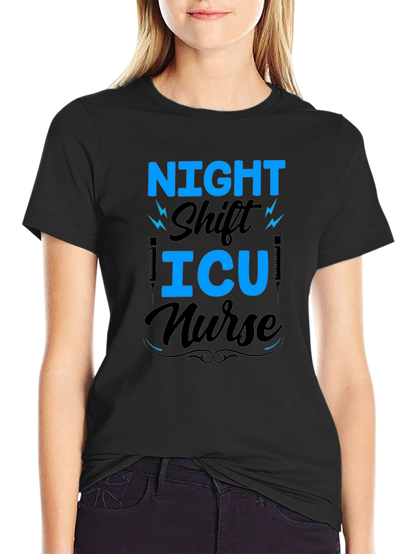 Night Shift ICU Nurse Graphic Tee