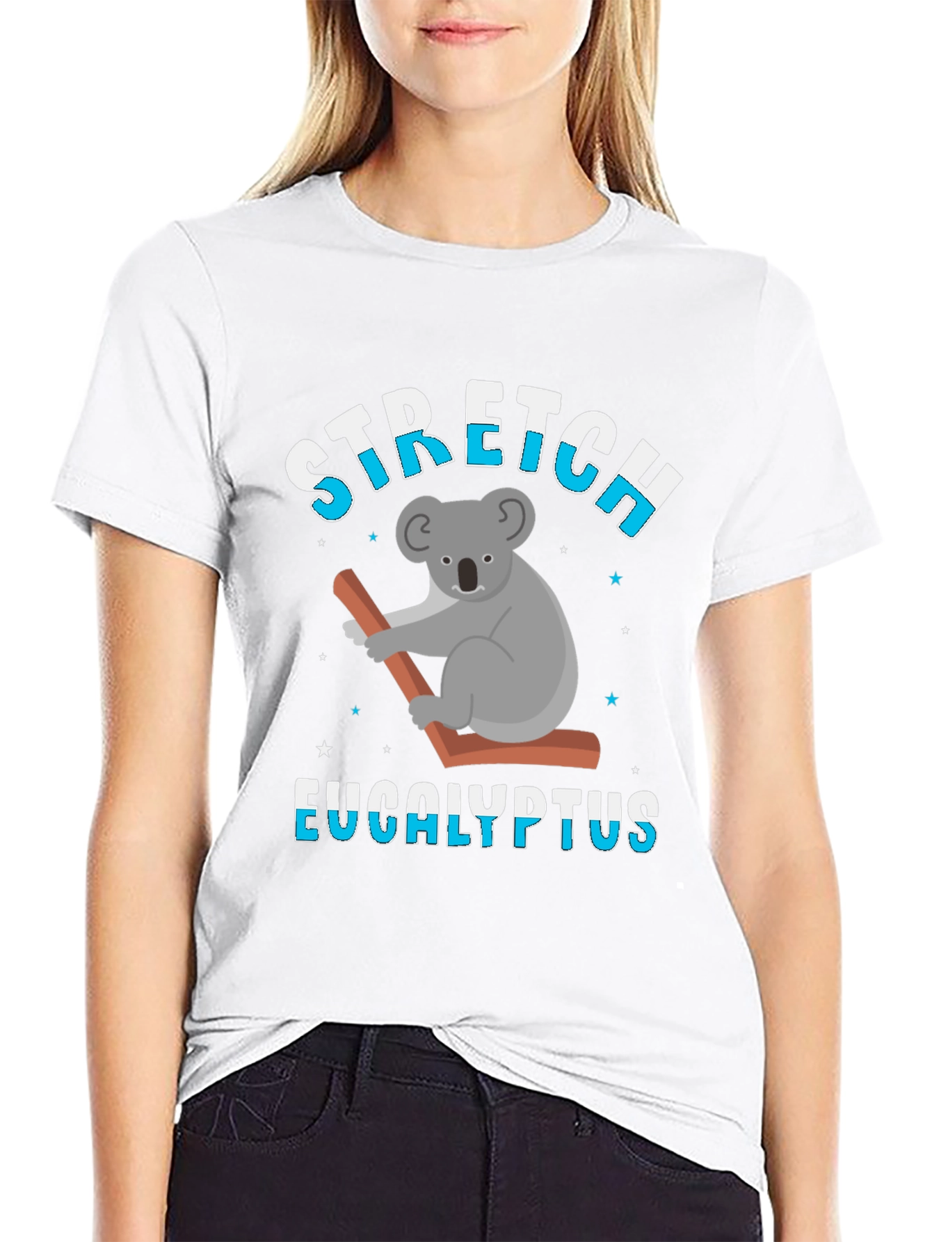 Stretch Eucalyptus Koala Graphic T-Shirt